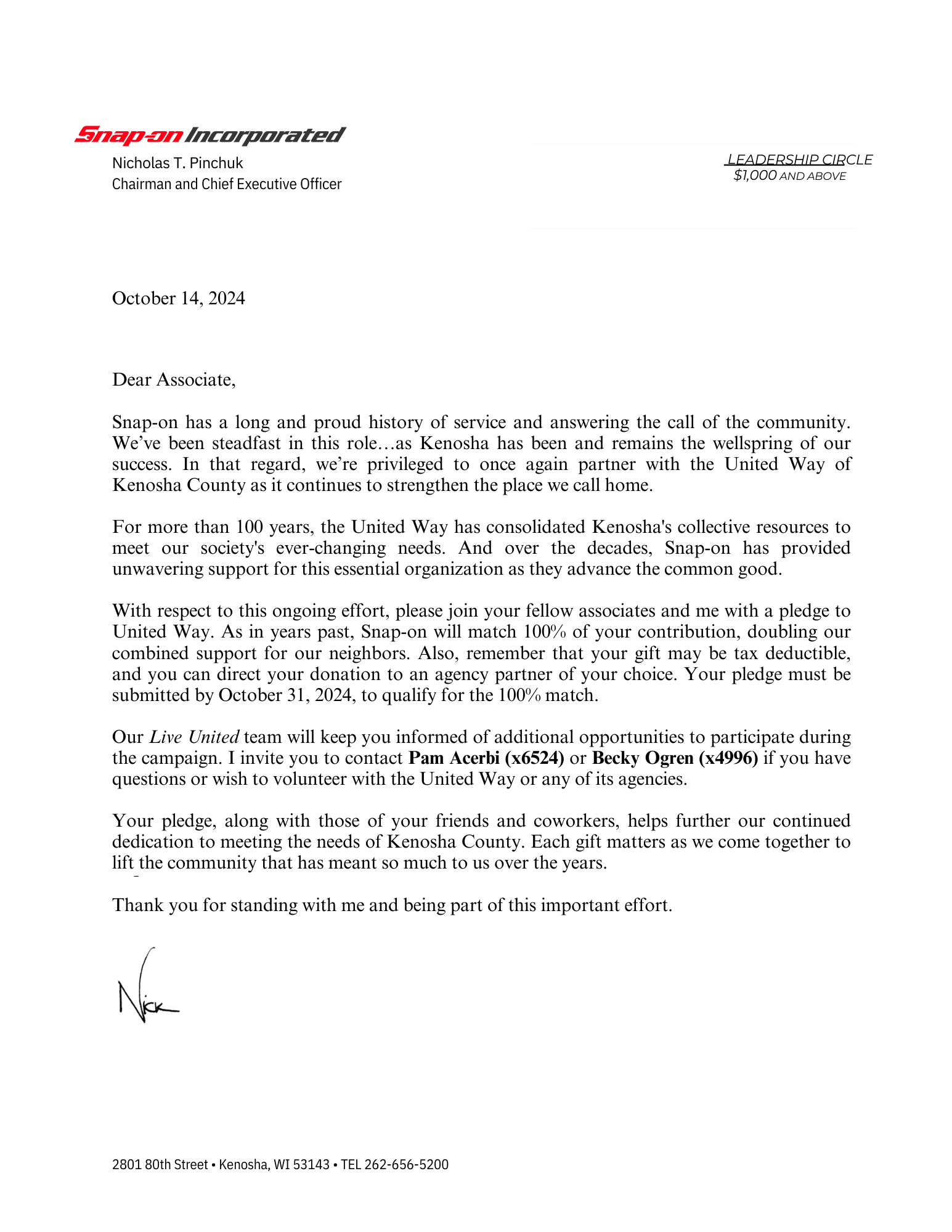 CEO Letter