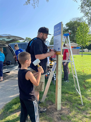 Born Learning Trail Father and Son Hanging Sign