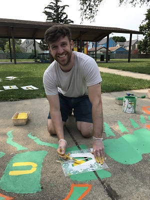 Born Learning Trail Young man painting